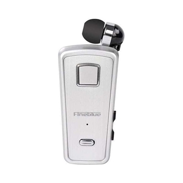 Fineblue F-980 Ακουστικό Bluetooth V4.0 με Επεκτεινόμενο Καλώδιο Clip-On Wireless Headset - Χρώμα: Ασημί