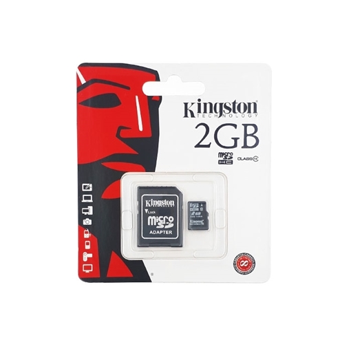 Κάρτα Μνήμης Kingston MicroSD HC 2GB Class 10 με Adapter (SDC10/2GB)