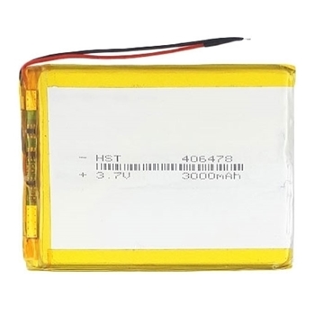 Picture of  Universal Battery With 2 Cables 8x6 cm - 3000mAh