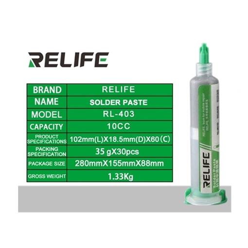 RELIFE RL-403 10cc Πάστα Συγκόλλησης με Μόλυβδο /  Soldering Paste