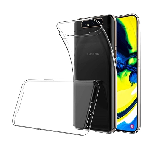 Θήκη Πλάτης Σιλικόνης για Samsung A805F Galaxy A80/Galaxy A90  - Χρώμα: Διάφανο