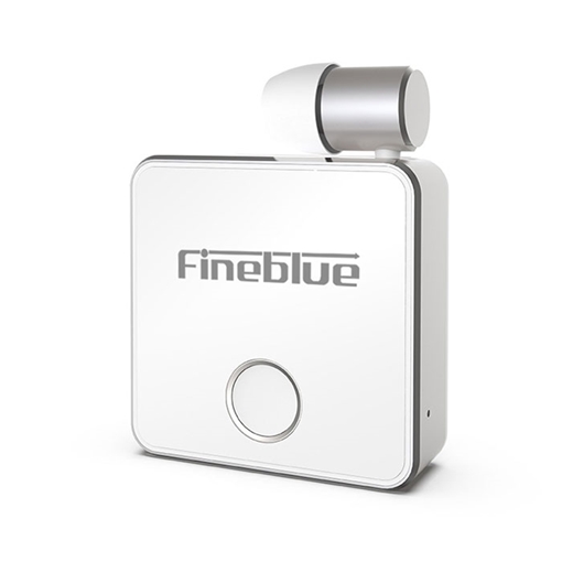 Bluetooth Fineblue F1 Ακουστικό με Επεκτεινόμενο Καλώδιο Clip-On Wireless Headset - Χρώμα: Λευκό