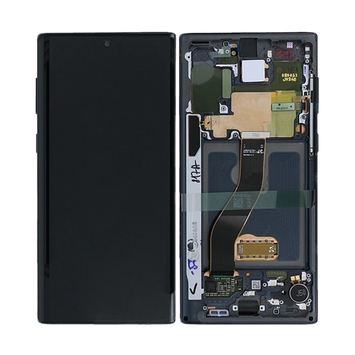 Γνήσια Οθόνη LCD με Μηχανισμό Αφής και Πλαίσιο για Samsung Galaxy Note 10 N970F GH82-20818A - Χρώμα: Μαύρο