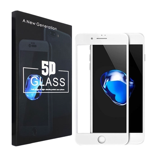 Προστασία Οθόνης Tempered Glass 9H/5D Full Glue Full Cover 0.3mm για Xiaomi Mi 8 - Χρώμα: Λευκό