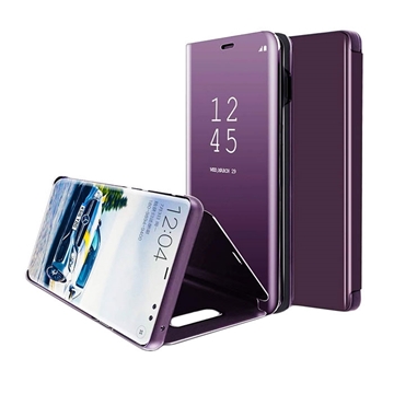 Θήκη Clear View Stand για Samsung M307F Galaxy M30s - Χρώμα: Μωβ