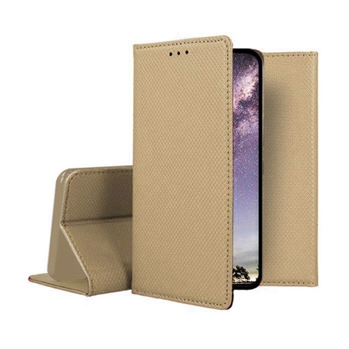 Θήκη Βιβλίο Stand Smart Book Magnet για Samsung J737 Galaxy J7 2018 - Χρώμα: Χρυσό