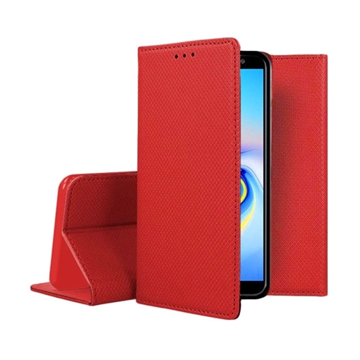Θήκη Βιβλίο Stand Smart Book Magnet για Huawei Honor 7X - Χρώμα: Κόκκινο