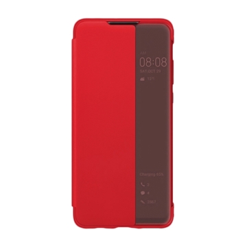 Θήκη Smart View Flip Cover για Samsung A305F/A307F/A505F/A507F Galaxy A30/A30s/A50/A50s - Χρώμα: Κόκκινο