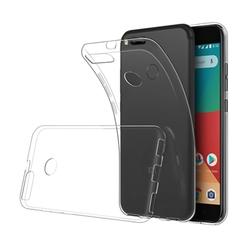 Θήκη Πλάτης Σιλικόνης για Xiaomi Mi A1 - Χρώμα: Διάφανο