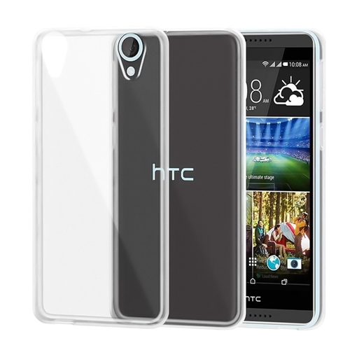 Θήκη Πλάτης Σιλικόνης για HTC Desire 820 - Χρώμα: Διάφανο
