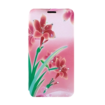 Θήκη Βιβλίο Pink Flowers για Samsung J510F Galaxy J5 2016