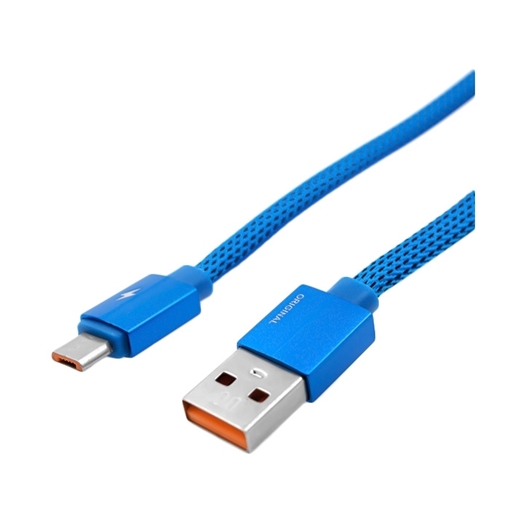 Καλώδιο Φόρτισης 1m Micro USB Braided Charging Cable - Χρώμα: Μπλε