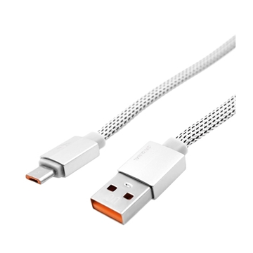 Καλώδιο Φόρτισης 1m Micro USB Braided Charging Cable - Χρώμα: Λευκό