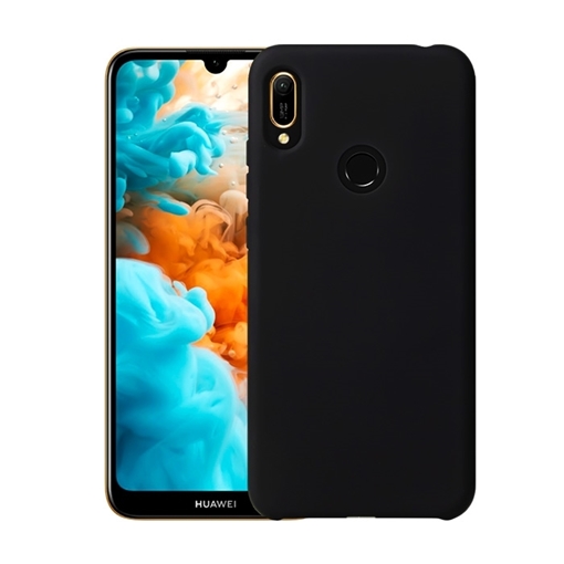 Θήκη Πλάτης Σιλικόνης Matte για Huawei Y6 2019/Y6 Prime 2019/Y6 Pro 2019/Honor 8A/Honor 8A Pro - Χρώμα: Μαύρο