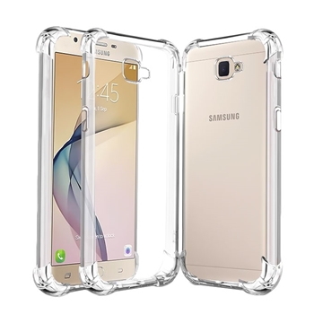 Θήκη Πλάτης Σιλικόνης Anti Shock 0.5mm για Samsung G610F Galaxy J7 Prime - Χρώμα: Διάφανο