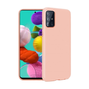 Θήκη Πλάτης Σιλικόνης για Samsung A515F Galaxy A51 - Χρώμα: Χρυσό Ροζ