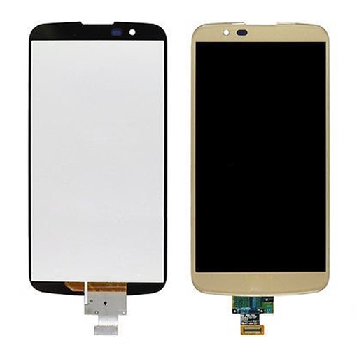 Οθόνη LCD με Μηχανισμό Αφής και Πλαίσιο για LG K10 LTE K430/K410/K420n - Χρώμα: Χρυσό