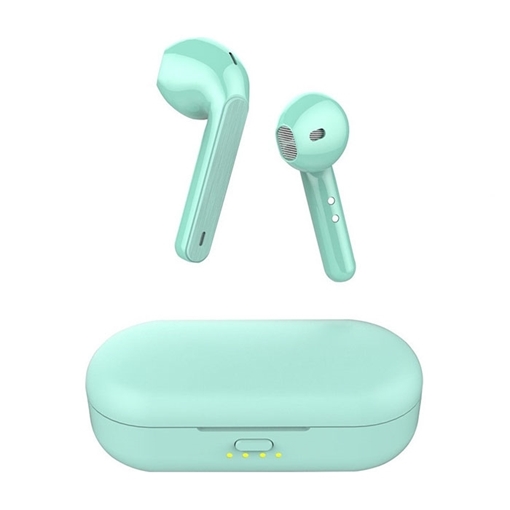 Bluetooth TWS L8 Ασύρματα Ακουστικά με Βάση Φόρτισης Wireless Twin Earbuds Stereo Headset with Charging Dock 300mAh - Χρώμα: Πράσινο
