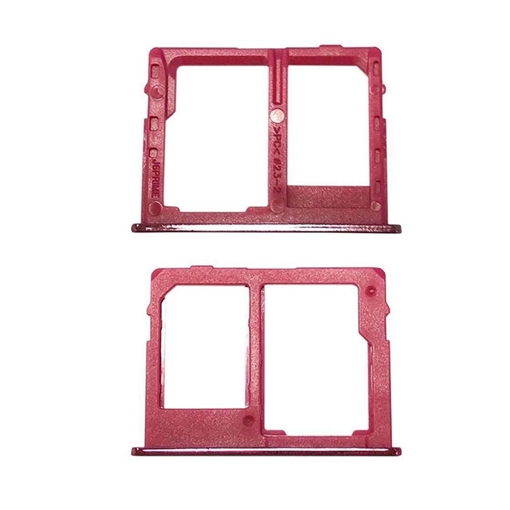 Picture of SIM Tray Dual SIM and SD for Samsung Galaxy J6 Plus J605F/J610F - Color: Red