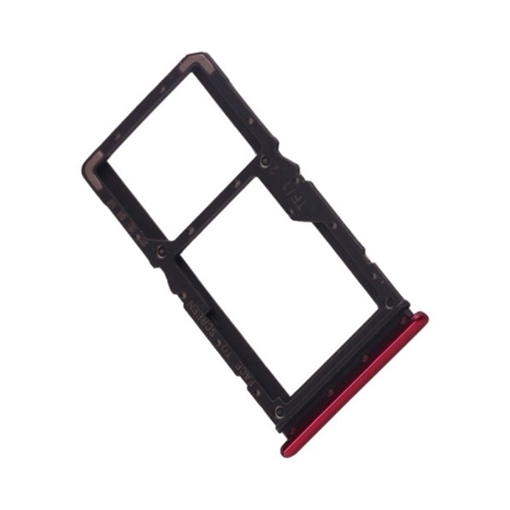 Υποδοχή κάρτας Single SIM και SD Tray για Xiaomi Redmi Note 7 - Χρώμα: Κόκκινο