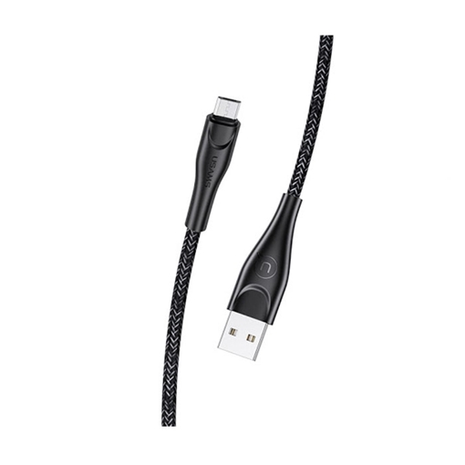 USAMS US-SJ396 U41 Καλώδιο Φόρτισης 2m Micro-USB Braided Data Charging Cable - Χρώμα: Μαύρο