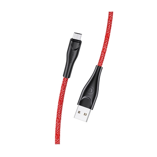 USAMS US-SJ396 U41 Καλώδιο Φόρτισης 2m Micro-USB Braided Data Charging Cable - Χρώμα: Κόκκινο