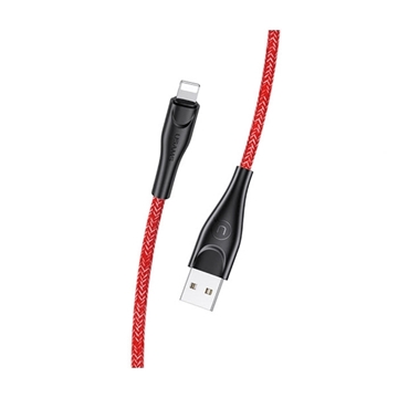 Picture of USAMS US-SJ394 U41 Braided Charging Cable 3m Lightning - Color: Red