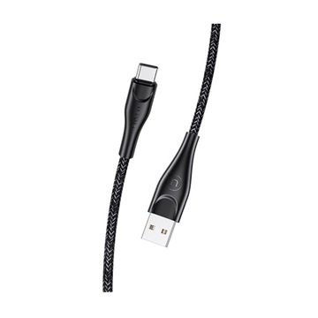 Picture of USAMS US-SJ395 U41 Type-C Braided Charging Cable 2m  - Color: Black