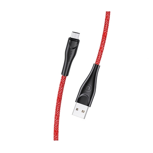 Picture of USAMS US-SJ399 U41 Micro-USB Braided Charging Cable 3m  - Color: Red