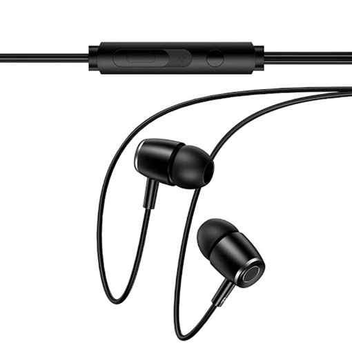 USAMS EP-26 Ενσύρματα Ακουστικά με Μικρόφωνο -Χρώμα: Μαύρο