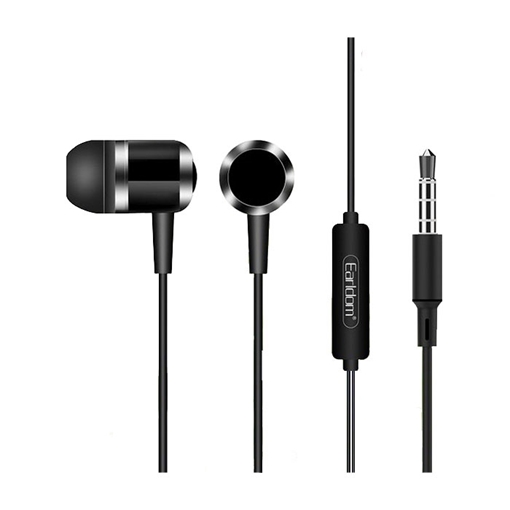 EARLDOM ET-E28 Ενσύρματα Ακουστικά με Μικρόφωνο 1.2m -Χρώμα: Μαύρο