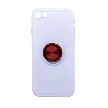 Εικόνα της Θήκη Πλάτης Σιλικόνης με Finger Ring  για iPhone 7 / 8 - Χρώμα: Κόκκινο