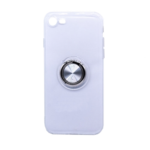 Θήκη Πλάτης Σιλικόνης με Finger Ring  για iPhone 7 / 8 - Χρώμα: Ασημί