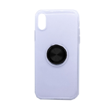 Picture of Silicone Case with Finger Ring for iPhone X / XS - Color: Black