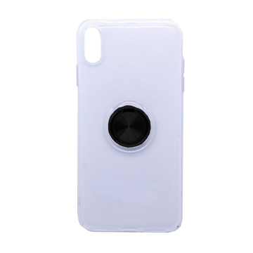 Εικόνα της Θήκη Πλάτης Σιλικόνης με Finger Ring  για iPhone XS Max - Χρώμα: Μαύρο
