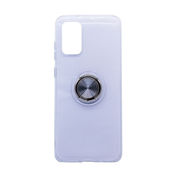 Picture of Silicone Case with Finger Ring for Samsung G980 Galaxy S20 - Color: Silver