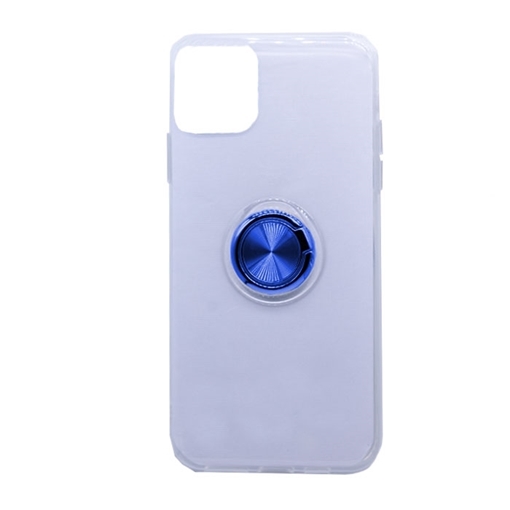Θήκη Πλάτης Σιλικόνης με Finger Ring  για iPhone 11 Pro Max 6.5 - Χρώμα: Μπλε