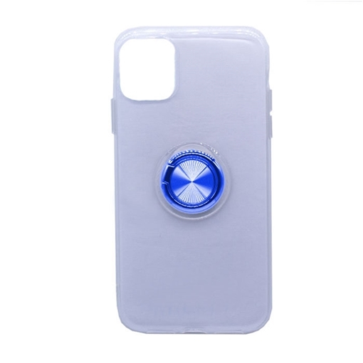Θήκη Πλάτης Σιλικόνης με Finger Ring  για iPhone 11 - Χρώμα: Μπλε