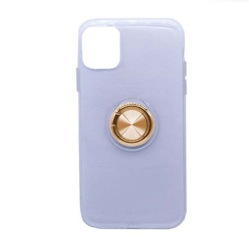Θήκη Πλάτης Σιλικόνης με Finger Ring  για iPhone 11 - Χρώμα: Χρυσό