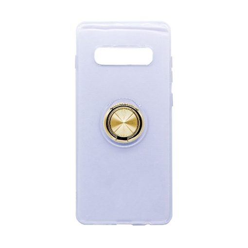Θήκη Πλάτης Σιλικόνης με Finger Ring  για Samsung G975F Galaxy S10 Plus - Χρώμα: Χρυσό