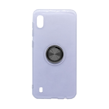 Picture of Silicone Case with Finger Ring for Samsung A105 Galaxy A10 - Color: Black