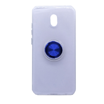Εικόνα της Θήκη Πλάτης Σιλικόνης με Finger Ring  για Xiaomi Redmi 8 / 8A - Χρώμα: Μπλε