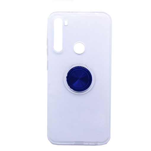 Θήκη Πλάτης Σιλικόνης με Finger Ring  για Xiaomi Redmi Note 8 / 8T - Χρώμα: Μπλε