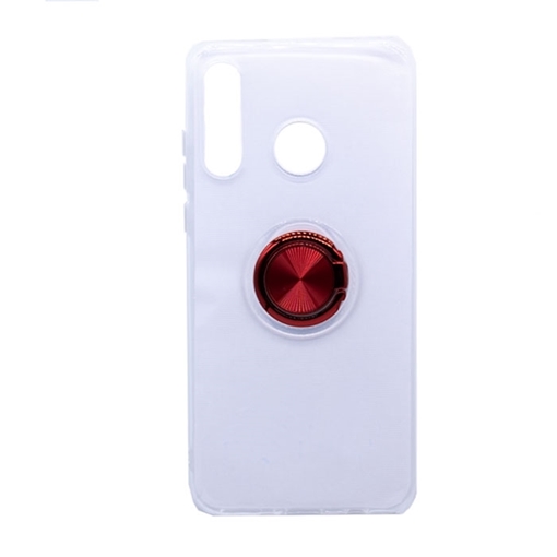 Θήκη Πλάτης Σιλικόνης με Finger Ring  για Huawei P30 Lite - Χρώμα: Κόκκινο