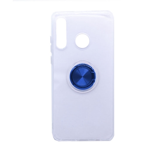 Θήκη Πλάτης Σιλικόνης με Finger Ring  για Huawei P30 Lite - Χρώμα: Μπλε