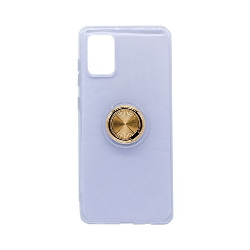 Picture of Silicone Case with Finger Ring for Samsung A715 Galaxy A71 - Color: Gold