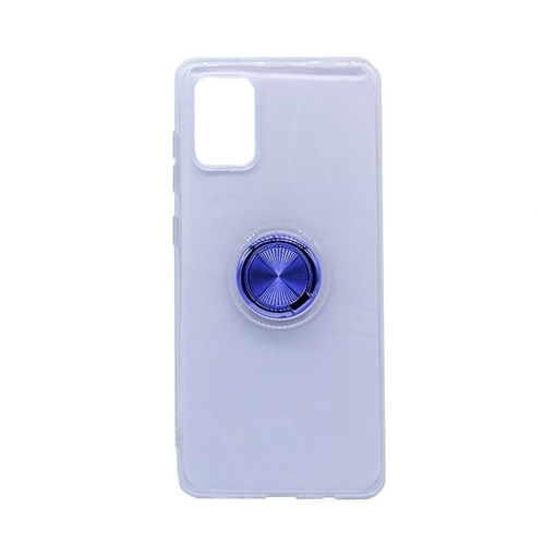 Θήκη Πλάτης Σιλικόνης με Finger Ring  για Samsung A715 Galaxy A71 - Χρώμα: Μπλε