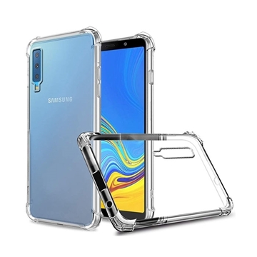 Θήκη Πλάτης Σιλικόνης για Samsung A750F Galaxy A7 2018 - Χρώμα: Διάφανο