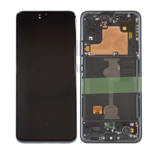 Γνήσια Οθόνη LCD με Μηχανισμό Αφής και Πλαίσιο για Samsung Galaxy A90 5G A908F GH82-21092A - Χρώμα: Μαύρο