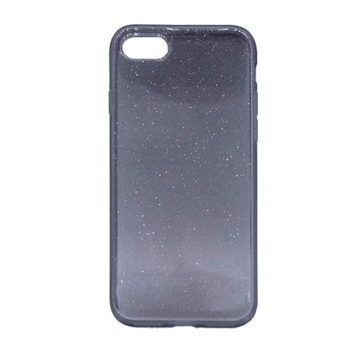 Αστραφτερή Θήκη Πλάτης Σιλικόνης για Apple iPhone 7 / 8 - Χρώμα: Μαύρο
